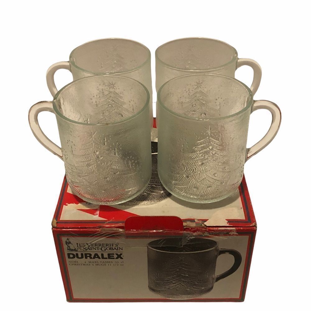 DURALEX 𝅺Les Verreries de Saint Gobain Glass Mugs 4